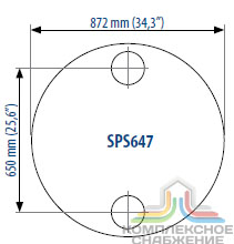 Габаритный чертёж теплообменника Sondex SPS647